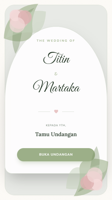 Template Undangan Pernikahan Floral