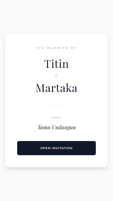 Template Undangan Pernikahan Minimalist