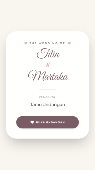 Template Undangan Pernikahan Romantic